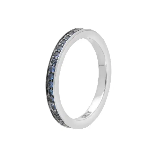 NANIS Nanis 18K White Gold Blue Sapphire Ring Sz. 6  AS6-507 - by The Solist