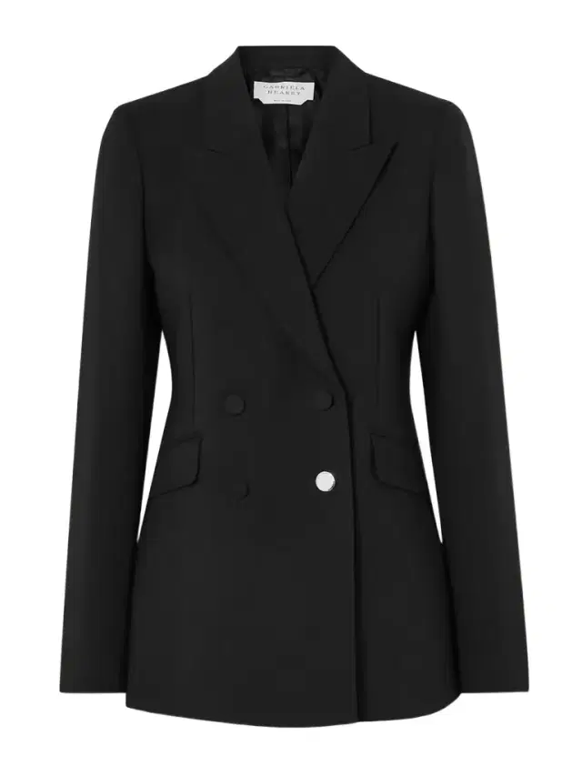 Gabriela Hearst Stephanie Blazer in Black Recycled Wool