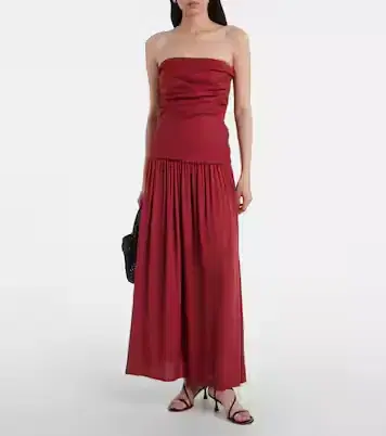 Faithfull Hedy gathered linen maxi dress | Thumbnail 9
