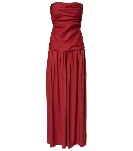Faithfull Hedy gathered linen maxi dress