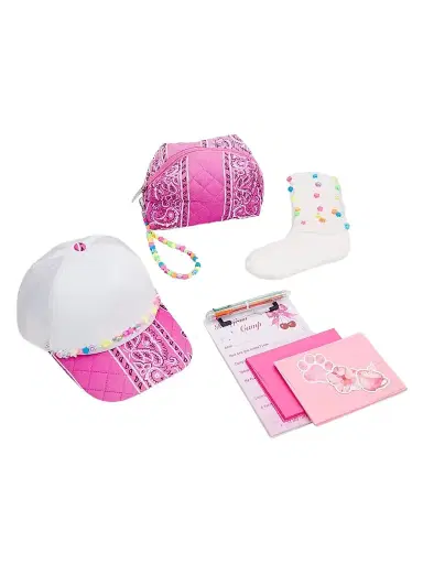 Bari Lynn Girl's Trucker Hat, Pouch & Stationery Set - Pink Bandana | Thumbnail 1
