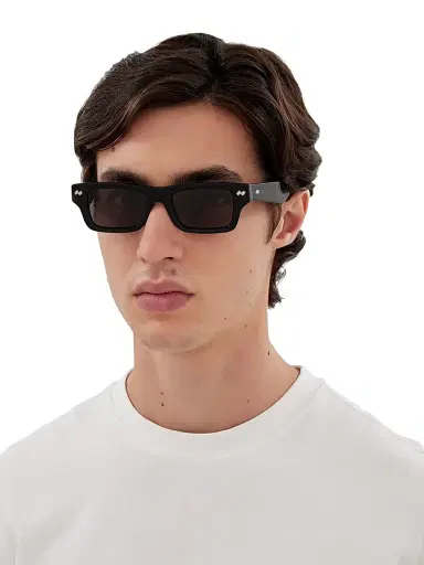 Bottega Veneta Men's Bold Ribbon Stud 50MM Square Sunglasses - Black | Thumbnail 2 Bottega Veneta Men's Bold Ribbon Stud 50MM Square Sunglasses - Black | Thumbnail 2