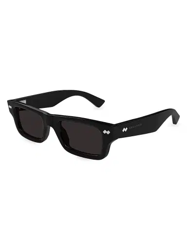 Bottega Veneta Men's Bold Ribbon Stud 50MM Square Sunglasses - Black | Thumbnail 1 Bottega Veneta Men's Bold Ribbon Stud 50MM Square Sunglasses - Black | Thumbnail 1