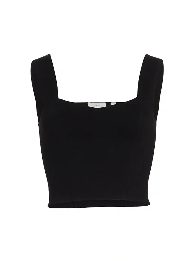 A.L.C. Women's Jordana Sleeveless Cropped Top - Black