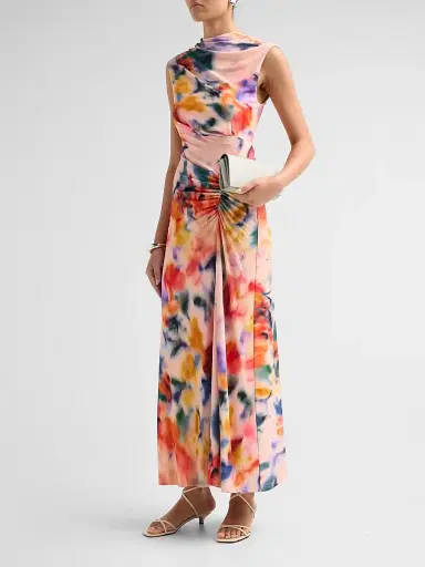 SIMKHAI Women's Acacia Sleeveless Maxi Dress - Daisy Multi | Thumbnail 4