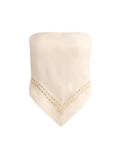 Simkhai Women's Lahni Linen Lace Top - Sand | Thumbnail 1