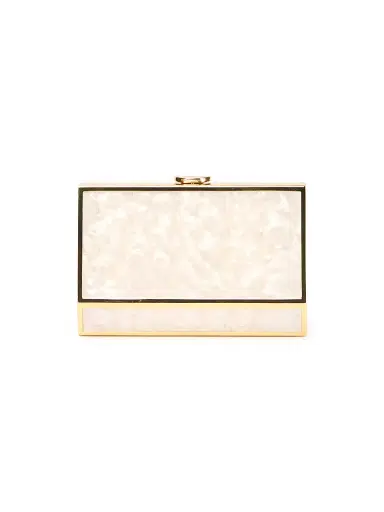 Simkhai Women's Maddox Marble-Finish Acrylic Convertible Clutch - Pearl | Thumbnail 1