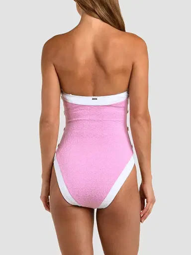 L'Agence Women's Colorblock Chic Tory Bandeau One-Piece Swimsuit | Thumbnail 5 L'Agence Women's Colorblock Chic Tory Bandeau One-Piece Swimsuit | Thumbnail 5