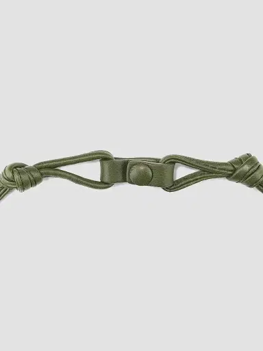 Bottega Veneta Women's Dustbag Medium Intrecciato Suede Shoulder Bag - Green Tweed Gold | Thumbnail 6
