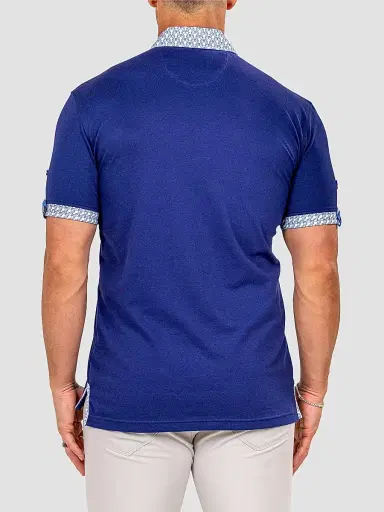 Maceoo Men's Newton Marthyr Polo Shirt - Blue - Size XXL | Thumbnail 4
