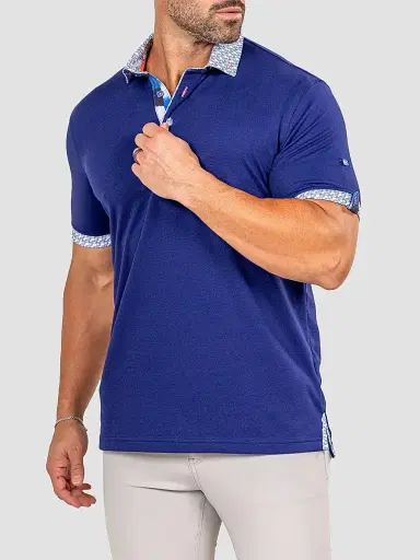 Maceoo Men's Newton Marthyr Polo Shirt - Blue - Size XXL | Thumbnail 6