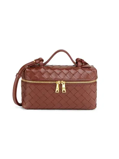 Bottega Veneta Women's Bang Bang Intrecciato Leather Crossbody Vanity Case Bag | Thumbnail 1 Bottega Veneta Women's Bang Bang Intrecciato Leather Crossbody Vanity Case Bag | Thumbnail 1