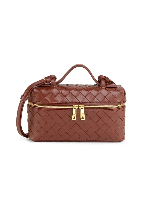 Women's Bang Bang Intrecciato Leather Crossbody Vanity Case Bag