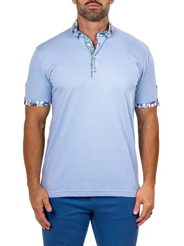 Men's Newton Marthyr Polo Shirt - Blue
