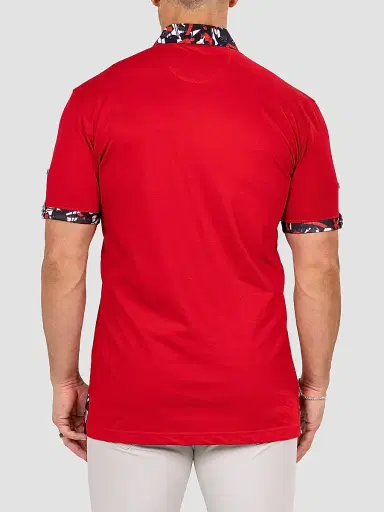Maceoo Men's Newton Marthy Polo Shirt - Red - Size XXXL | Thumbnail 5