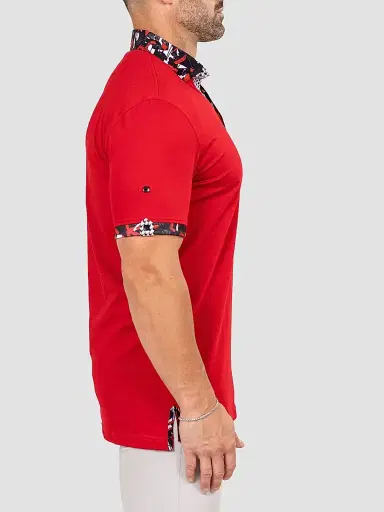 Maceoo Men's Newton Marthy Polo Shirt - Red - Size XXXL | Thumbnail 6