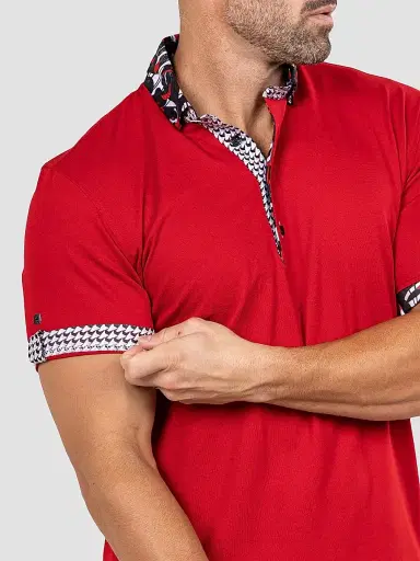 Maceoo Men's Newton Marthy Polo Shirt - Red - Size XXXL | Thumbnail 8