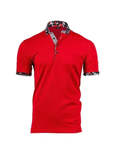 Maceoo Men's Newton Marthy Polo Shirt - Red - Size XXXL | Thumbnail 1