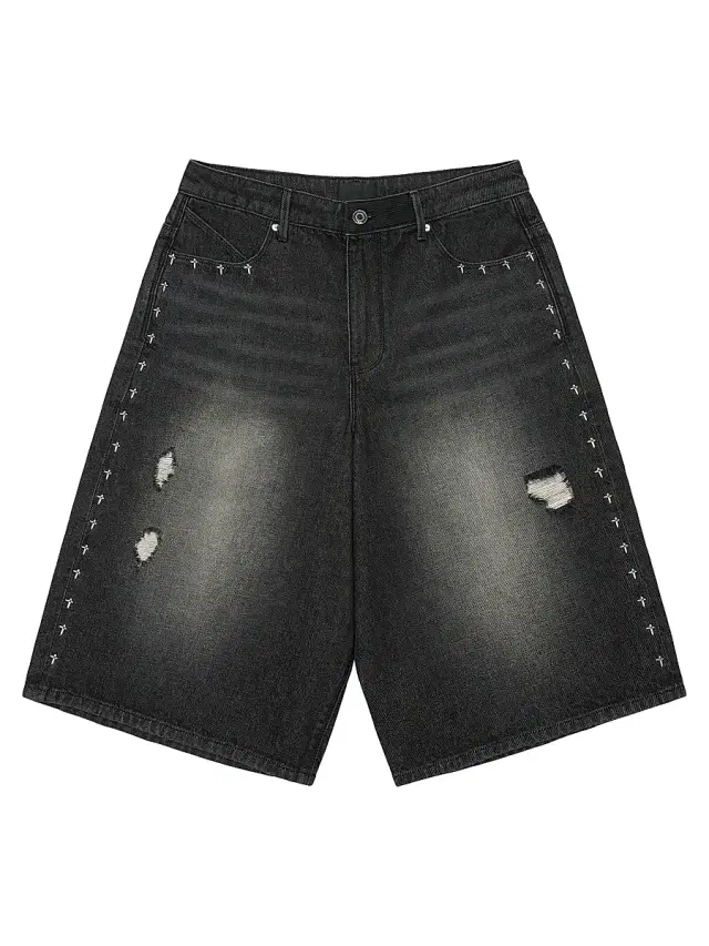RTA Men's Chaparral Gustavo Denim Bermuda Shorts - Noir