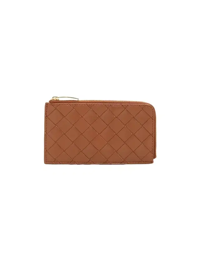 Bottega Veneta Women's Intrecciato Leather Card Holder - Black Gold