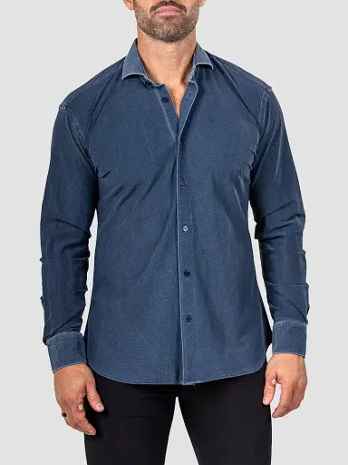 Maceoo Men's Einstein Marthyr Shirt - Blue | Thumbnail 2 Maceoo Men's Einstein Marthyr Shirt - Blue | Thumbnail 2