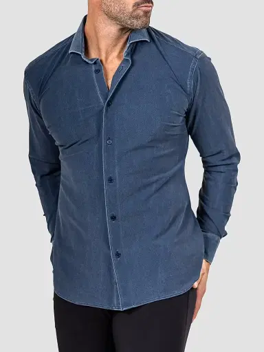 Maceoo Men's Einstein Marthyr Shirt - Blue | Thumbnail 7 Maceoo Men's Einstein Marthyr Shirt - Blue | Thumbnail 7