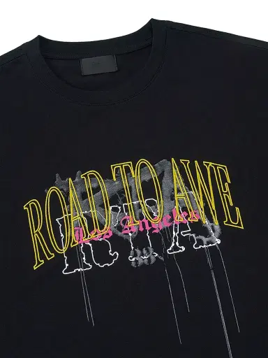 RTA Men's Chaparral Colin Oversized Cotton Crewneck T-Shirt - Black Mixed Logo - Size XXL | Thumbnail 3