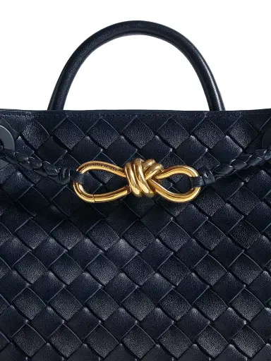 Bottega Veneta Women's Andiamo Intrecciato Leather Top-Handle Bag - Midnight | Thumbnail 7 Bottega Veneta Women's Andiamo Intrecciato Leather Top-Handle Bag - Midnight | Thumbnail 7