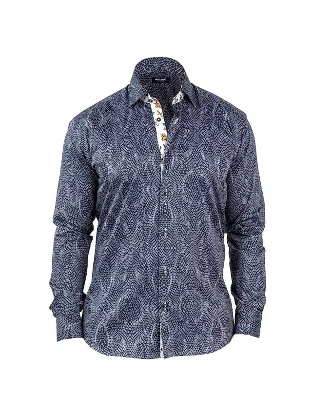 Maceoo Men's Fibonacci Shirt - Blue