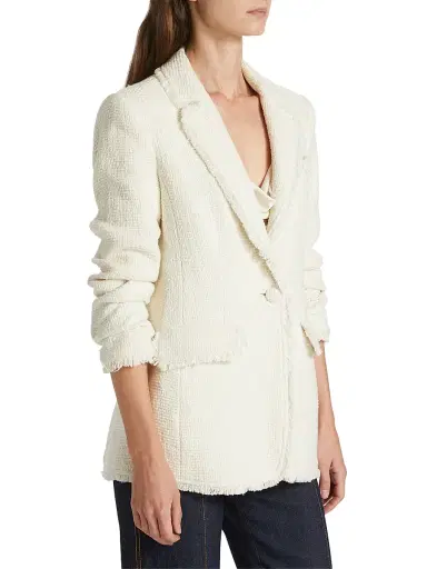 Cinq à Sept Women's Khloe Boucle Blazer - Gardenia - Size 0 | Thumbnail 4 Cinq à Sept Women's Khloe Boucle Blazer - Gardenia - Size 0 | Thumbnail 4