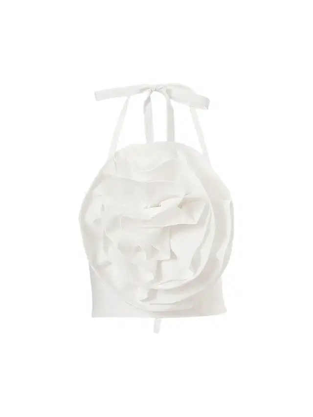 Carolina Herrera Women's Rose Halterneck Cotton-Blend Top - White