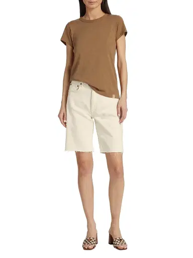 rag & bone Women's The Slub Cotton T-Shirt - Khaki | Thumbnail 2 rag & bone Women's The Slub Cotton T-Shirt - Khaki | Thumbnail 2