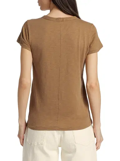 rag & bone Women's The Slub Cotton T-Shirt - Khaki | Thumbnail 5 rag & bone Women's The Slub Cotton T-Shirt - Khaki | Thumbnail 5