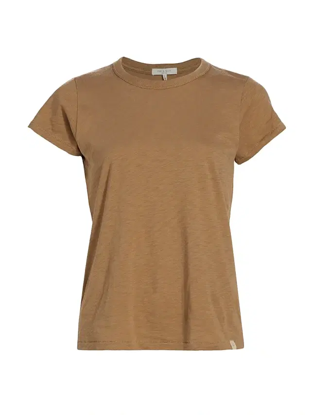 rag & bone Women's The Slub Cotton T-Shirt - Khaki