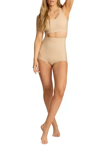 Commando Women's Zone Smoothing High-Waisted Brief - Beige - Size Large | Thumbnail 2