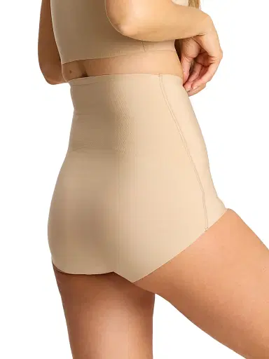 Commando Women's Zone Smoothing High-Waisted Brief - Beige - Size Large | Thumbnail 4