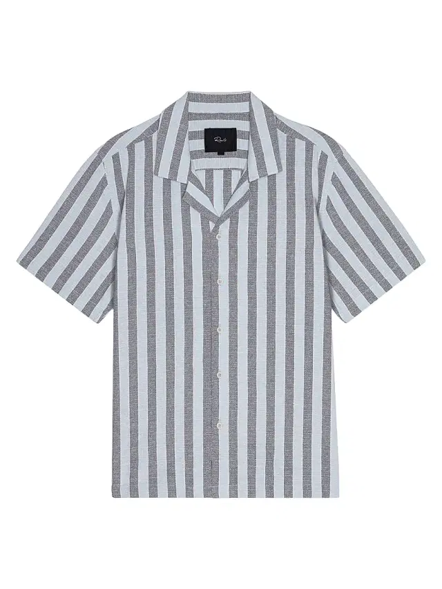 Men's Fielder Striped Cotton Camp Shirt - Blue Jay Stripe