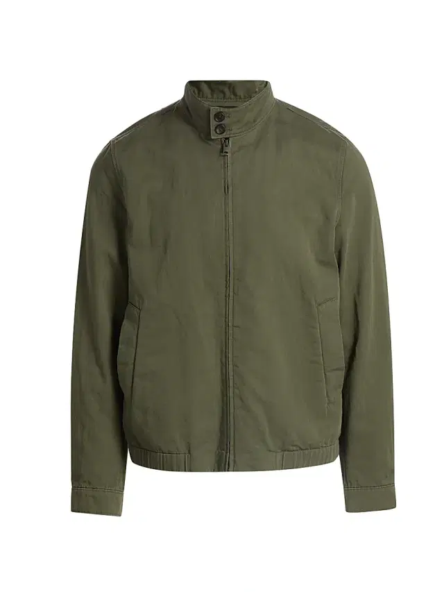 Vince Men's Cotton-Linen Bomber Jacket - Coulter Green