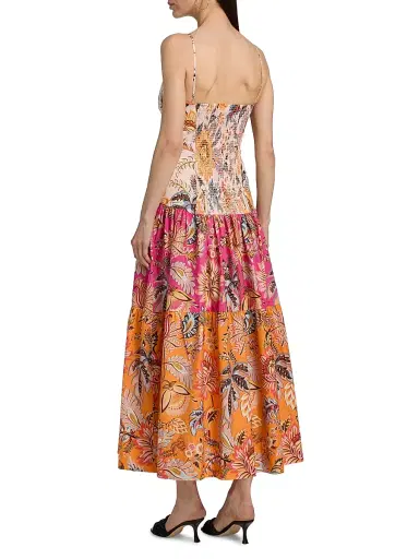 Farm Rio Women's Ligia Floral Tiered Maxi Dress - Size XL | Thumbnail 5