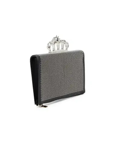 Alexander McQueen Women's Punk Studded Leather Flat Pouch - Black | Thumbnail 4