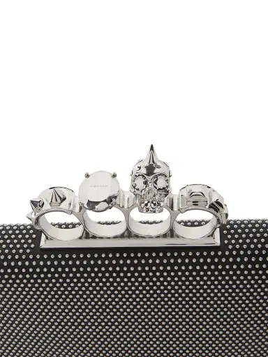 Alexander McQueen Women's Punk Studded Leather Flat Pouch - Black | Thumbnail 5