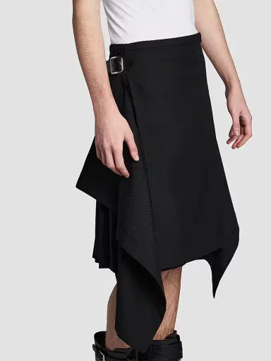 Alexander McQueen Men's Uniform Wool-Blend Wrap Skirt - Black - Size 44 | Thumbnail 6 Alexander McQueen Men's Uniform Wool-Blend Wrap Skirt - Black - Size 44 | Thumbnail 6
