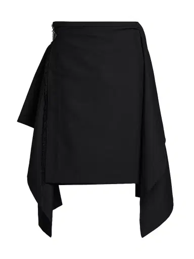 Alexander McQueen Men's Uniform Wool-Blend Wrap Skirt - Black - Size 44 | Thumbnail 1 Alexander McQueen Men's Uniform Wool-Blend Wrap Skirt - Black - Size 44 | Thumbnail 1