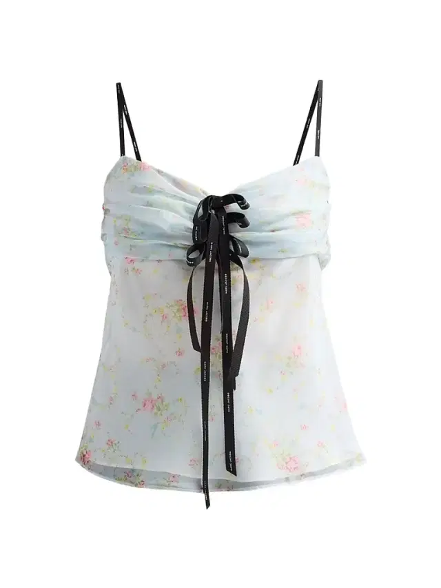 Marc Jacobs Women's Blurred Floral Bow Top - Mist Blue Multi
