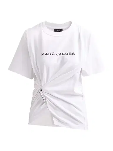 Marc Jacobs Women's Pop J Marc Logo Drape Boxy T-Shirt - White | Thumbnail 1