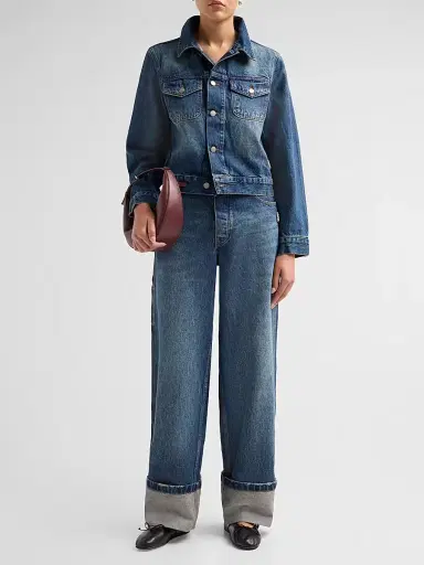 Marc Jacobs Women's Cuffed Wide-Leg Jeans | Thumbnail 2 Marc Jacobs Women's Cuffed Wide-Leg Jeans | Thumbnail 2