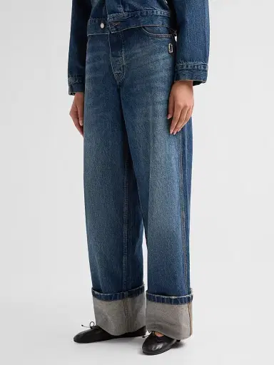 Marc Jacobs Women's Cuffed Wide-Leg Jeans | Thumbnail 4 Marc Jacobs Women's Cuffed Wide-Leg Jeans | Thumbnail 4