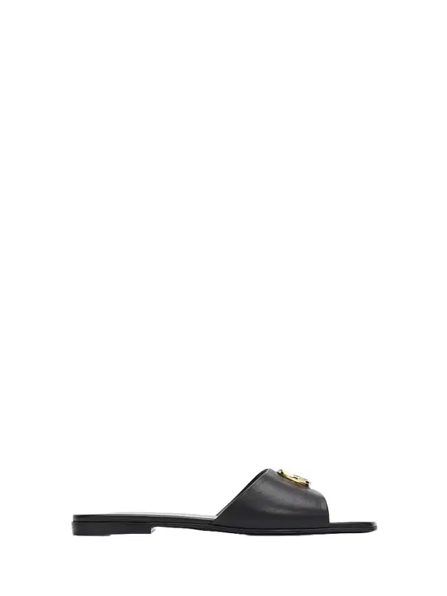 Gucci Women's Double G Leather Sandals - Nero