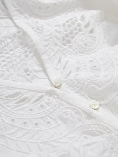 Veronica Beard Women's Suniva Eyelet Cotton Top | Thumbnail 7 Veronica Beard Women's Suniva Eyelet Cotton Top | Thumbnail 7