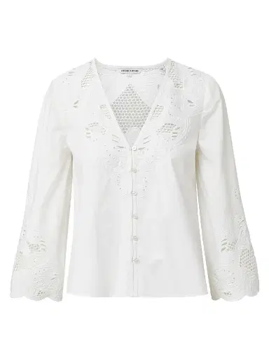 Veronica Beard Women's Suniva Eyelet Cotton Top | Thumbnail 1 Veronica Beard Women's Suniva Eyelet Cotton Top | Thumbnail 1